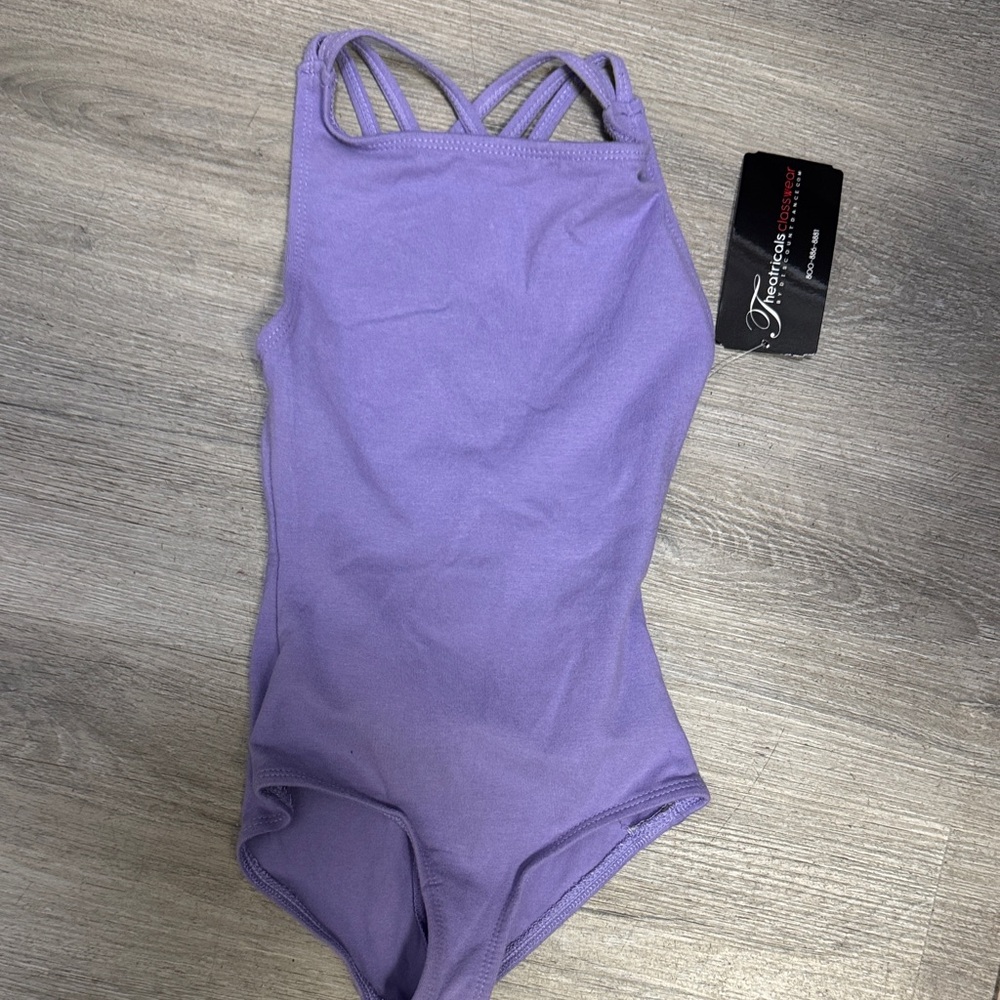 Theatrical Lavender Strappy Kids One-Piece Leotard